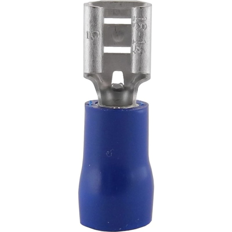 Isolerede Spademuffe blå, 1,5-2,5 mm², 6,3x0,8 mm