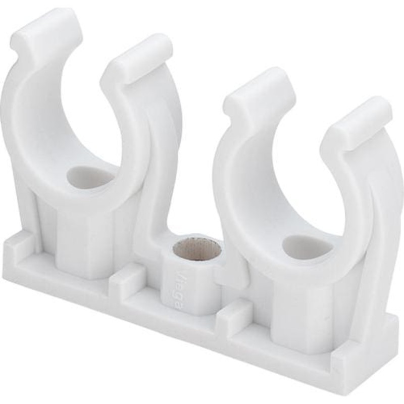 Dubbel Klämrörbärare 18 mm, plast