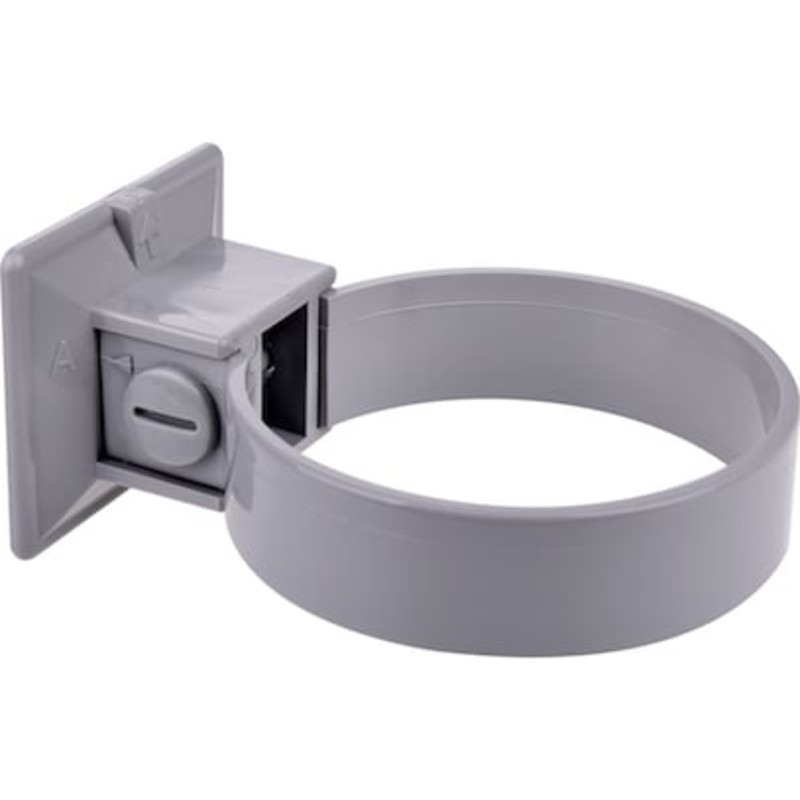 Plastmo plastrørholder, 75 mm, grå. 2 stk. pr. pakke