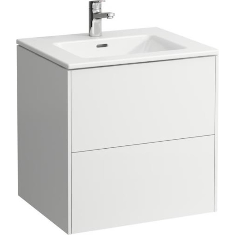 Laufen Base møbelpakke 60cm inkl. Pro-s slim håndvask med 2 skuffer og 1 hanehul. Mat hvid