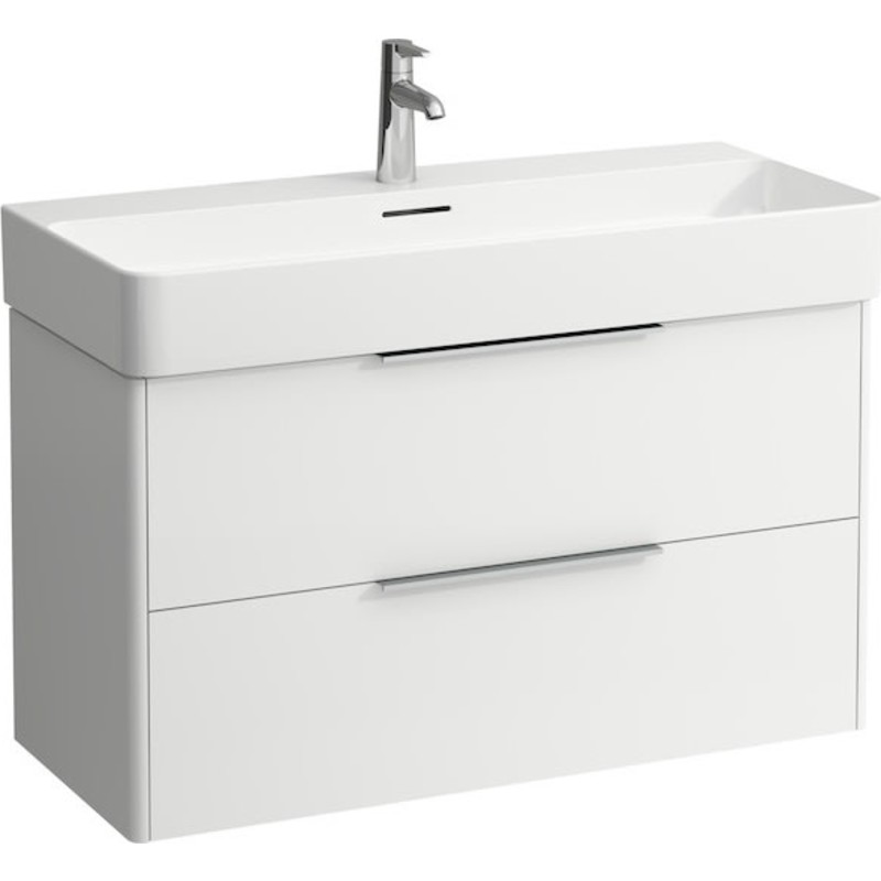 Laufen Base møbelpakke 95x42 cm med skuffer og val håndvask, hvid
