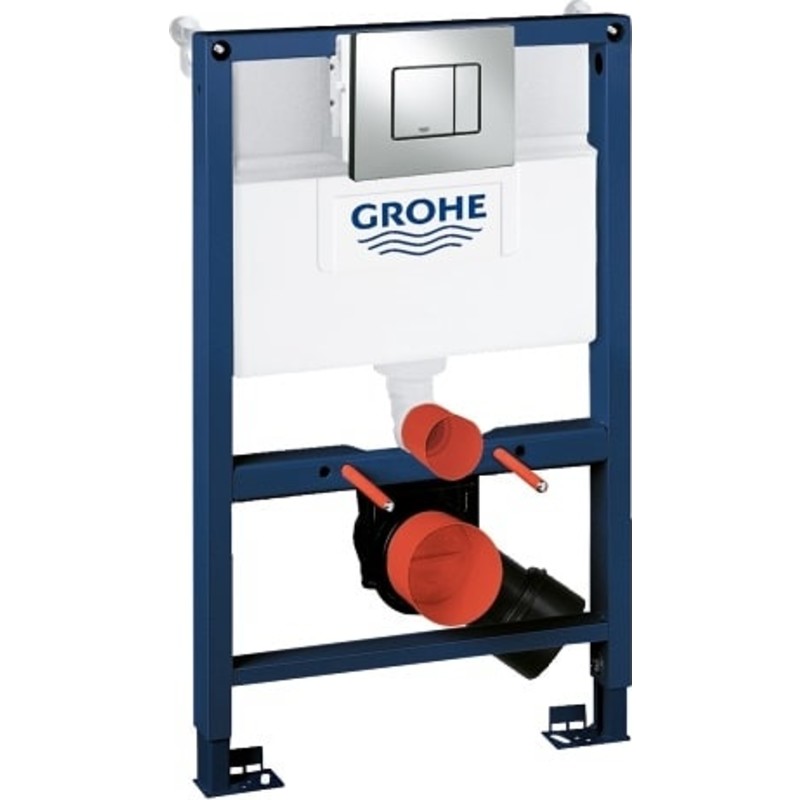 Grohe Rapid SL indbygningscisterne 3in1 WC 0, 82 m SC inkl. Skate Cosmopolitan betjeningsplade, krom