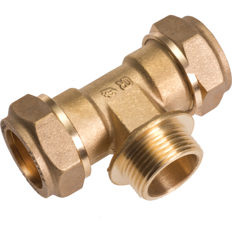 Conex kompressions T-stykke, 15 x 1/2" x 15, til PEX og kobber