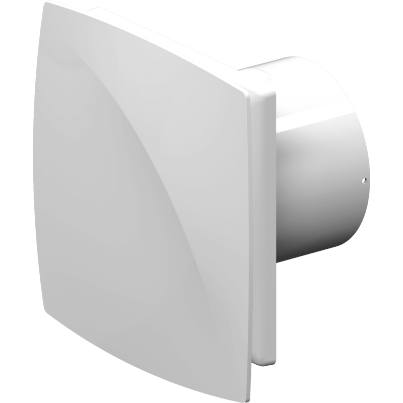Ventilator Pro 90 med fugt- og tidsstyring, 100 mm, hvid - Duka
