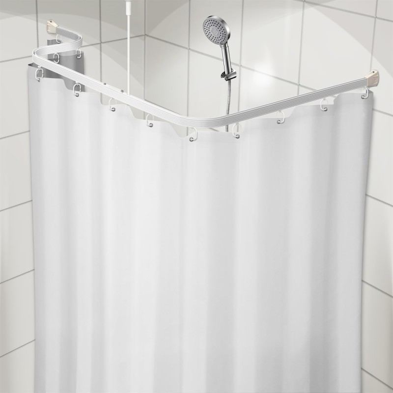 Van Der P UnicolorMiljø Forhæng anti-kalk bundsøm uden bly/pvc. 180x210cm