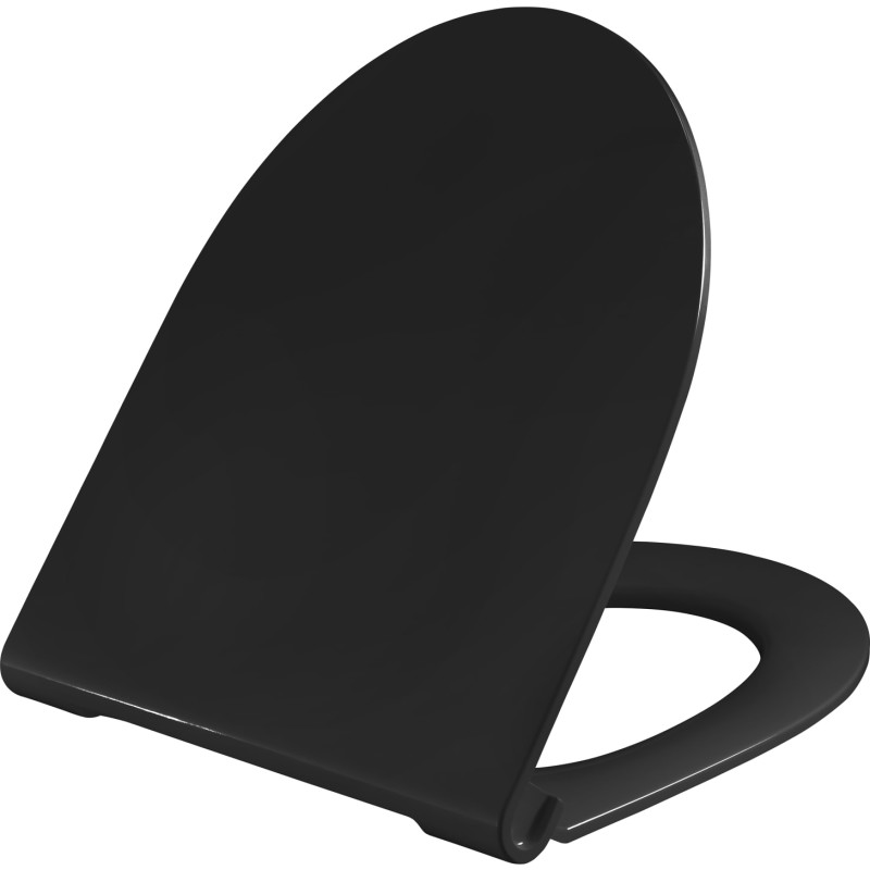 Pressalit Spira 946 toalettsits, soft close, snabbf&auml;ste, svart
