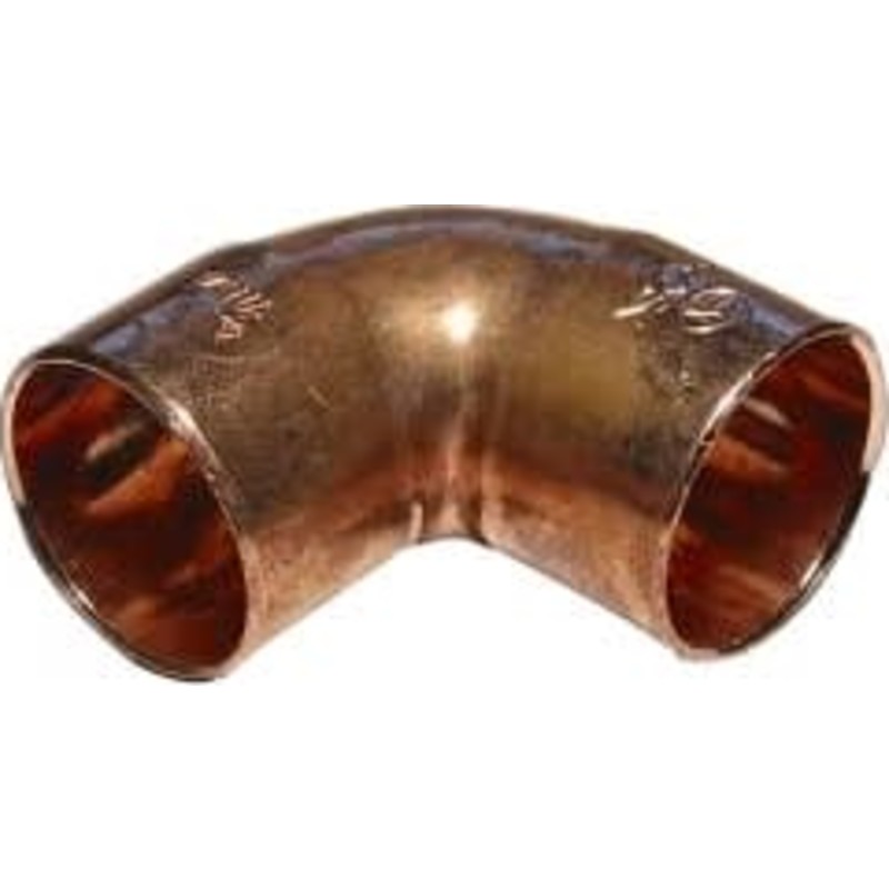 Lodde vinkel 90 m. muffe/muffe, 28 x 28 mm