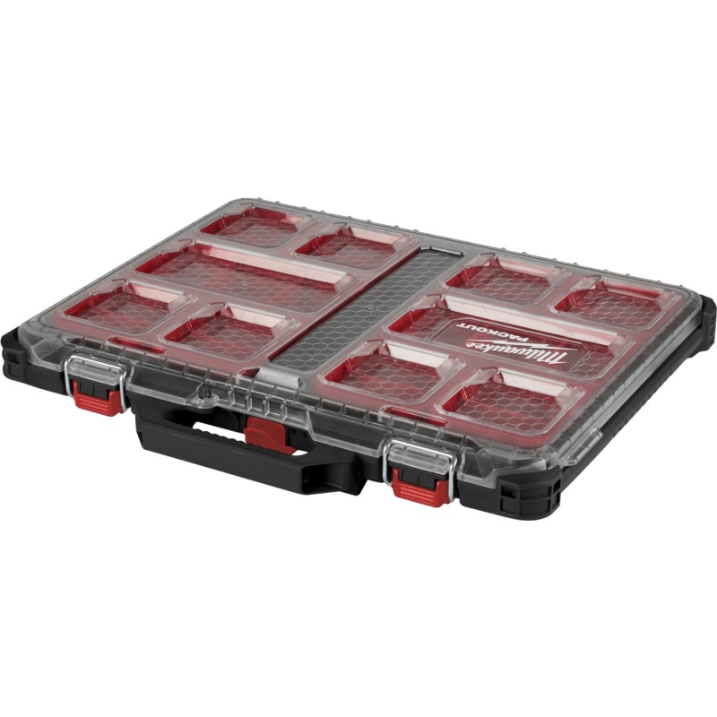 Milwaukee Packout tilbehørskuffert, slim, med 10 rum