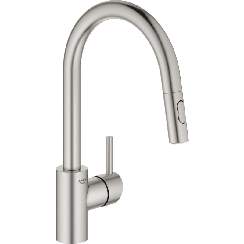Grohe Concetto etgr køk bruser - etgr køkkenbat, højt udløb, ethul, zero, supersteel 31483DC2