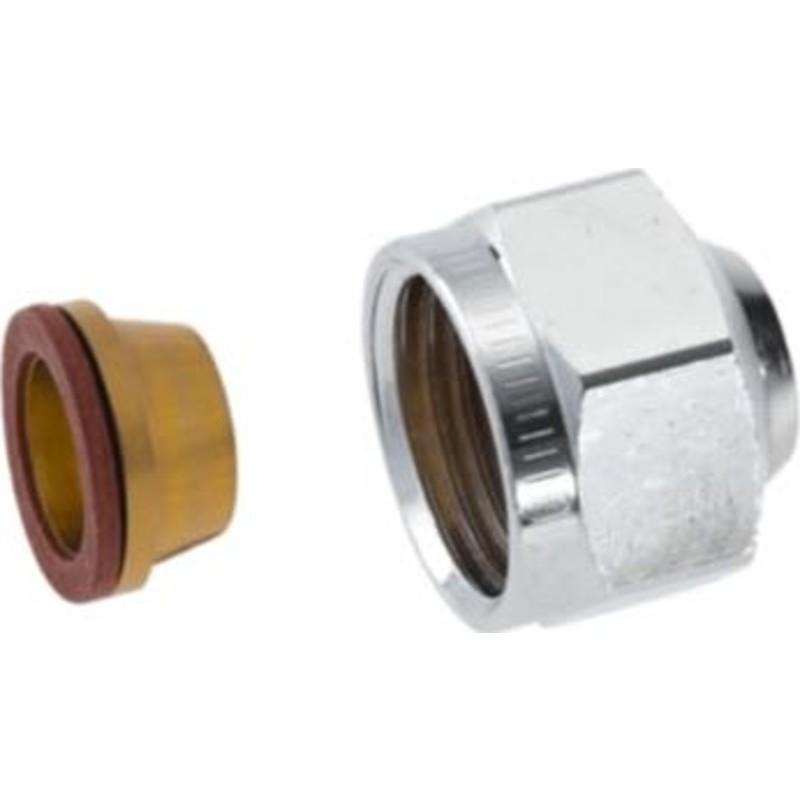 FM Mattsson halvkoppling 1/2" x 15 mm, förkromad