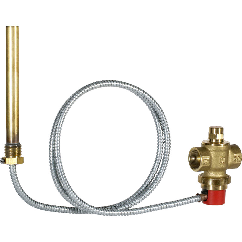 Honeywell temperaturventil 3/4'' 95 C. Inkl. temperatursensor. Kapilarrør længde 1300mm.