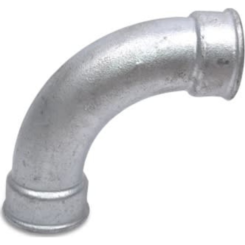 Georg Fischer lang bøjning 90° galvaniseret 2'' muffe-muffe