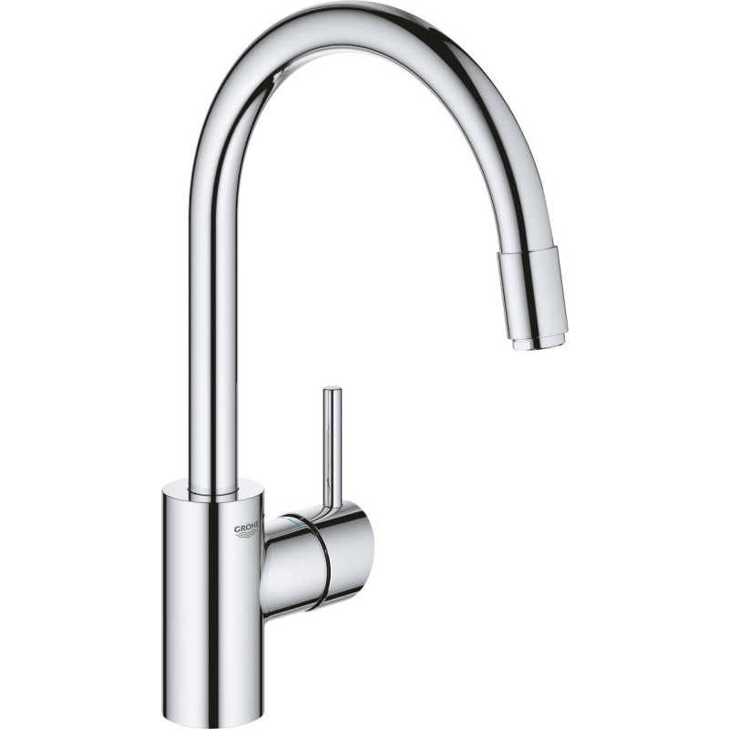 Grohe Concetto etgr køk udtr.m - etgr køkbat, C-tud, ethulsmontage, zero, højt udløb 32663003