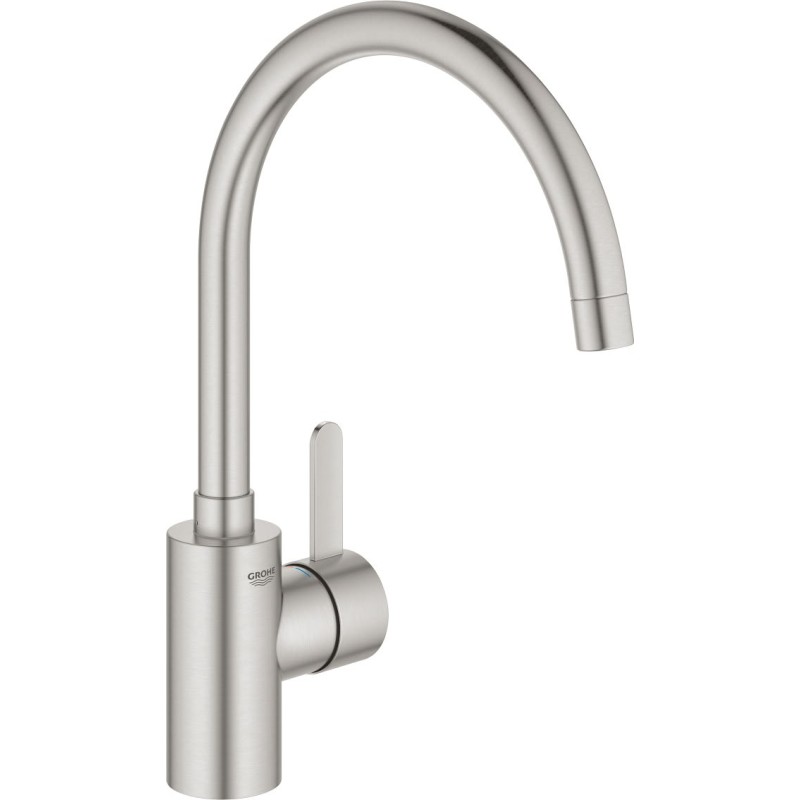 GROHE Eurosmart Cosmo køkkenarmatur C-tud, zero, højt udløb - Supersteel