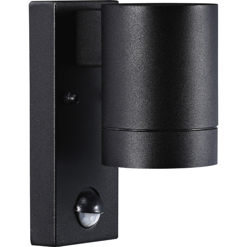 Nordlux Tin Maxi v&auml;gglampa utomhus med sensor, svart
