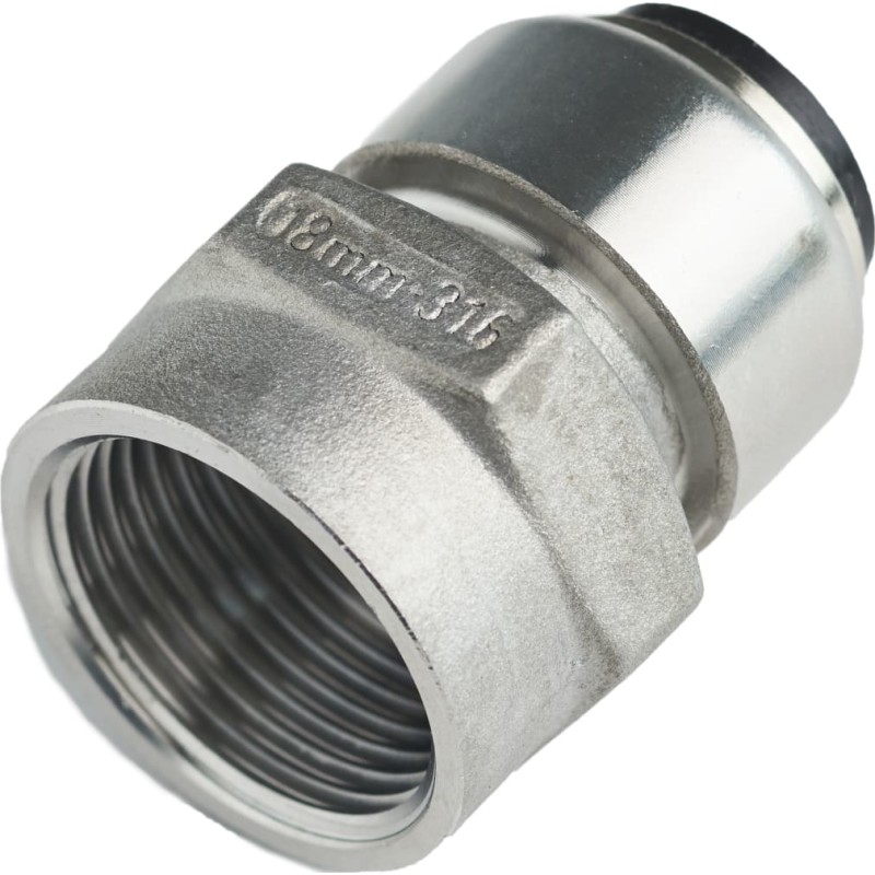 Roth rostfritt övergångsmuff, 18 mm x 3/4"