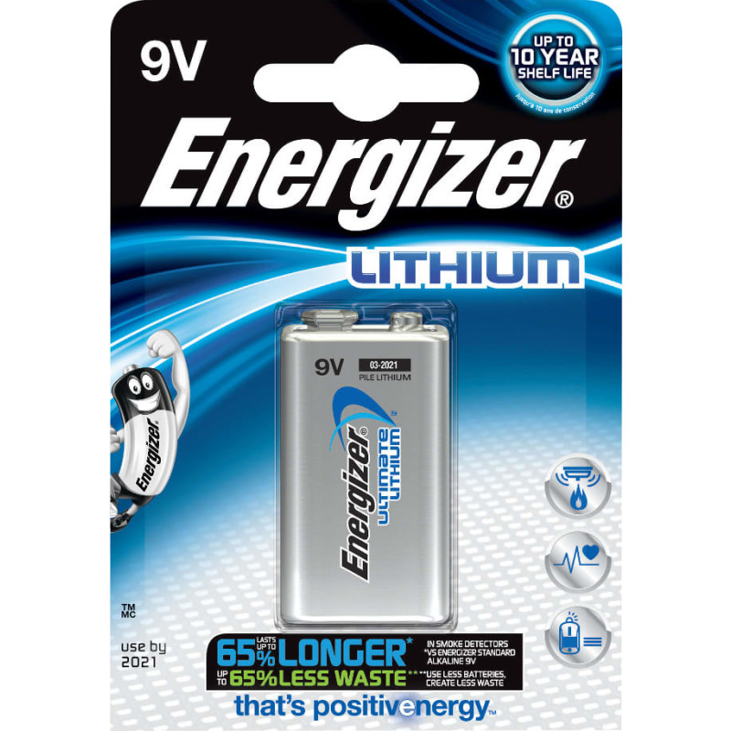 Energizer 9V batteri, 1 st.