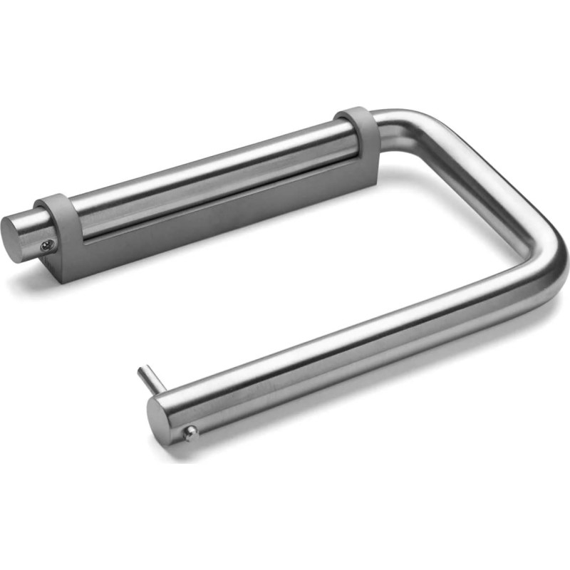 D line toiletrulleholder, børstet rustfrit stål/grå