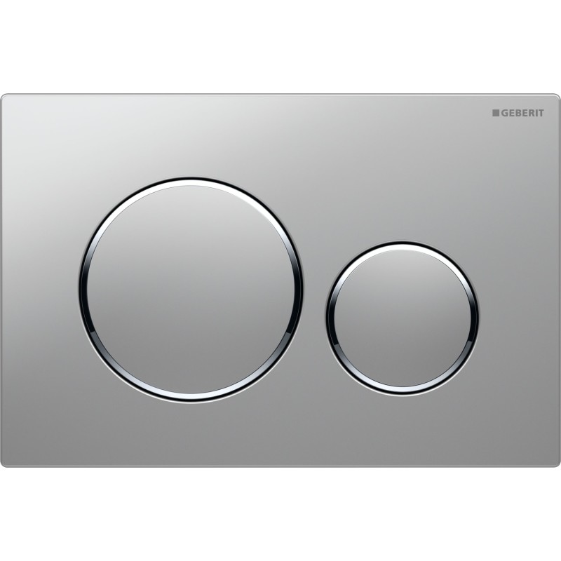 Geberit Sigma 20 Round spolplatta, matt krom/krom
