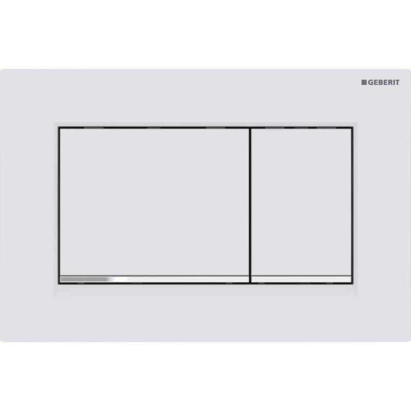 Geberit Sigma 20 Square betjeningsplade, mat hvid/krom