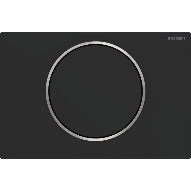 Geberit Sigma 10 Round betjeningsplade, mat sort/rustfrit stål