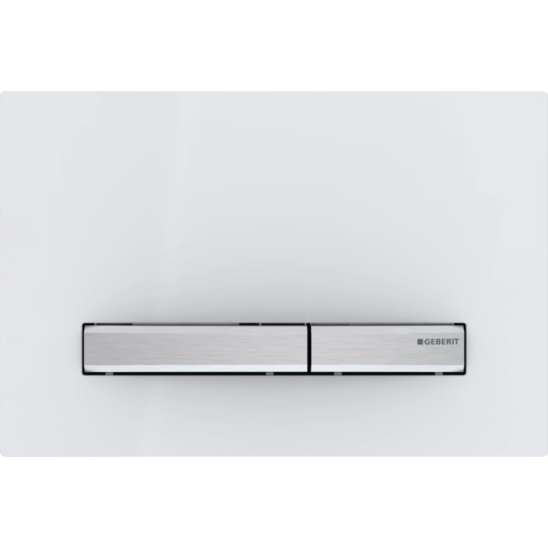 GEBERIT SIGMA50 betjeningsplade dobbeltskyl alpin-hvid