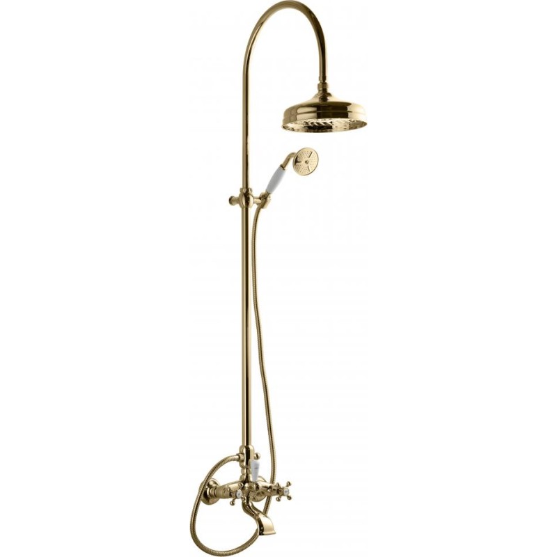 Tapwell XCOL022-150 Classic badkarsblandare med duschset, m&auml;ssing