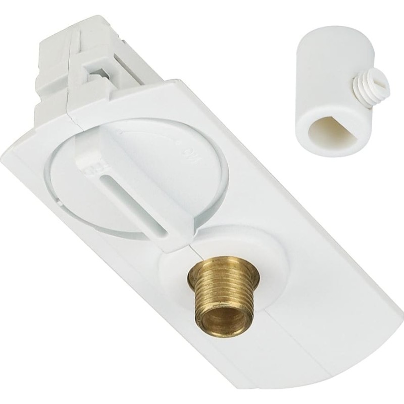 Pendeladapter 1F med trkaflastning og gevindstykke, hvid - SLV