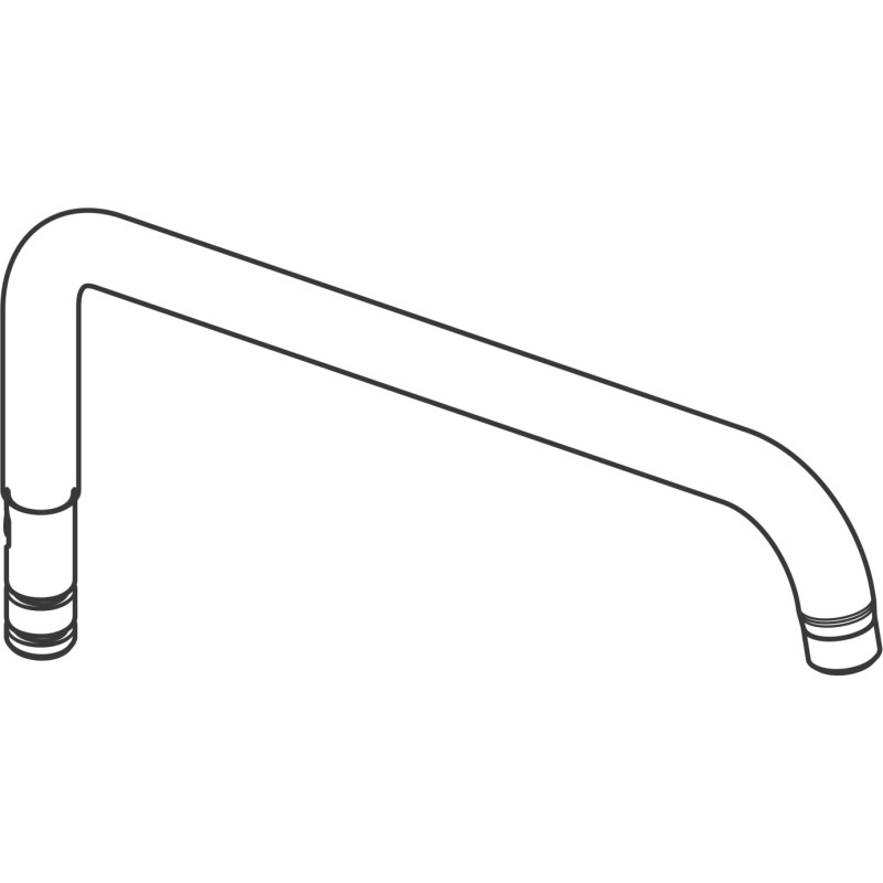 Hansgrohe brusearm, 400 mm i krom