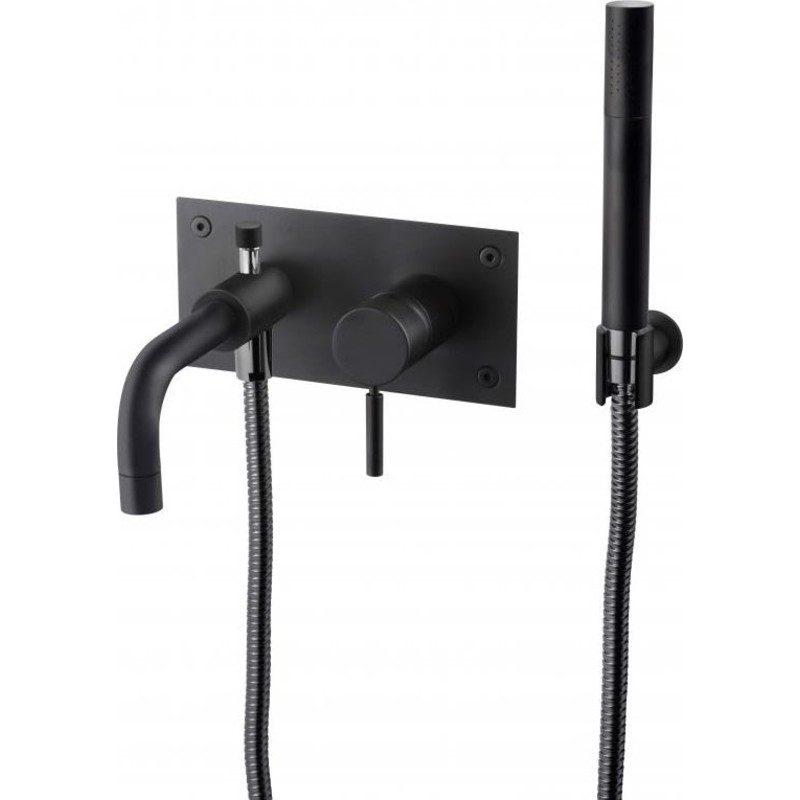 Tapwell Box BOX026 badkarsblandare med duschset, matt svart