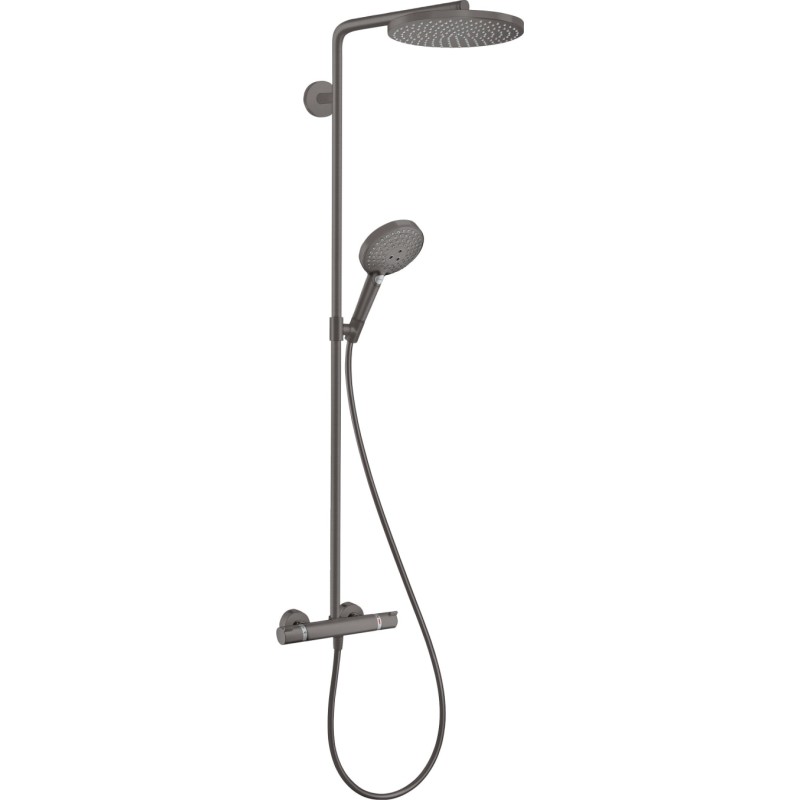 hansgrohe Raindance select S 240 PowderRain showerpipe 1jet, Børstet sort krom