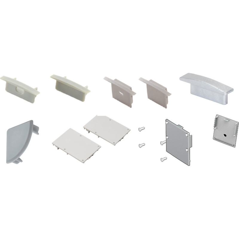 All Light endestykker til aluprofil 6, 5-pak