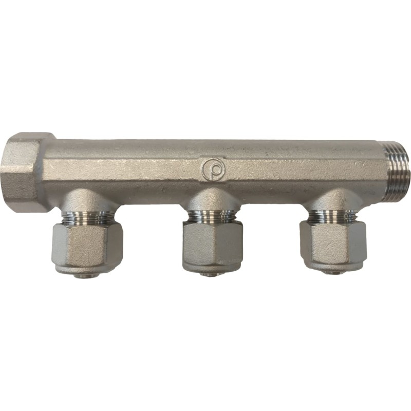 3/4" x 15 mm 3-grens CC50 fordelerrr, messing TEA belgning m/kobl. - Pettinaroli