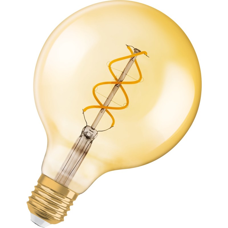 Osram LED pære Vintage 1906 Globe125 Spiral Filament 4W/820 (28W) Guld Dæmpbar E27