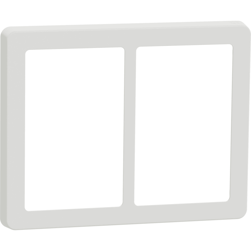 LK FUGA® Base 63 Design ramme, 2x1,5 modul lodret, hvid