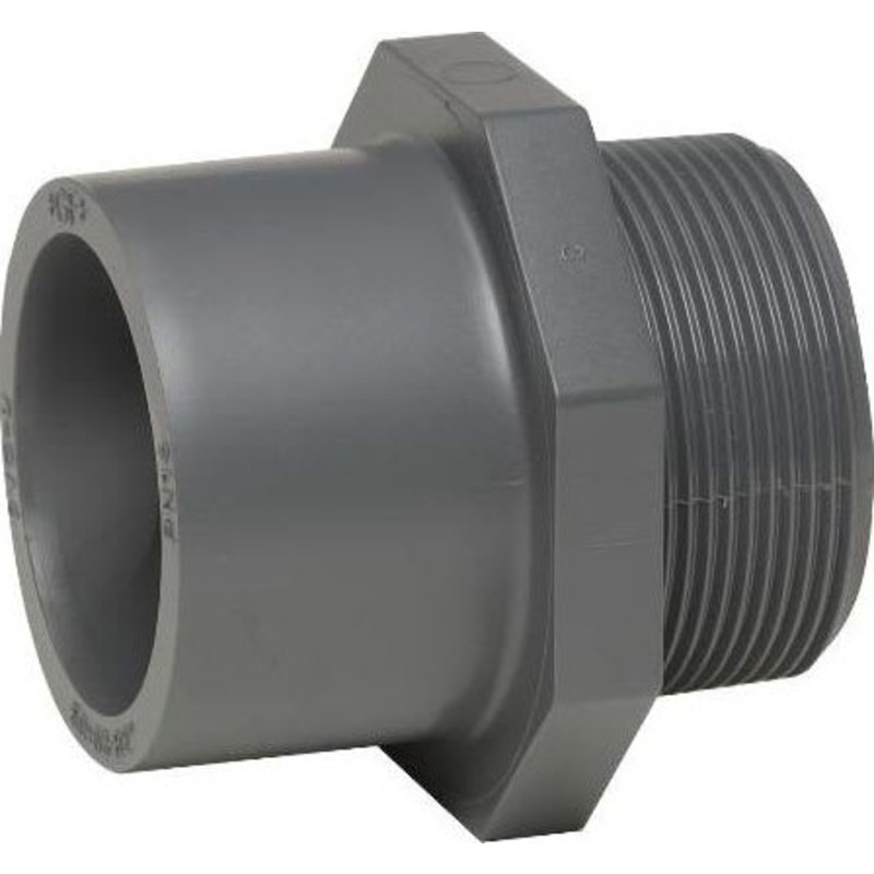 PVC Overgangsnippel, 20+25 mm - 3/4", PN16 - Georg Fischer