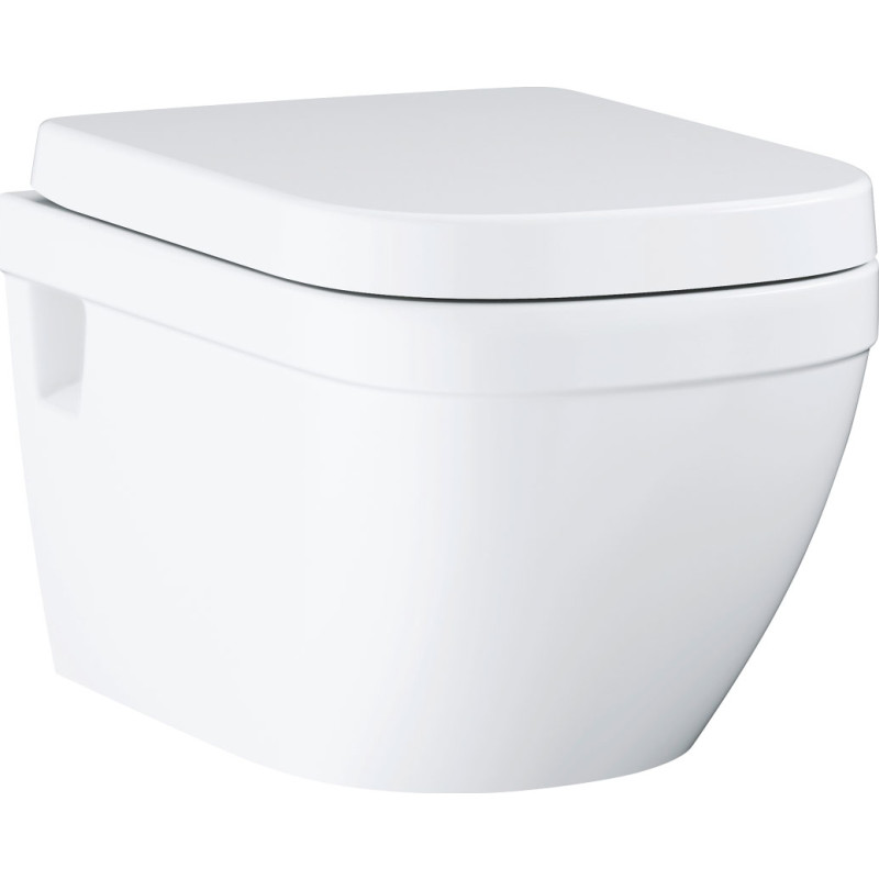 Grohe Euro Ceramic Basic v&auml;ggh&auml;ngd toalett, utan spolkant, vit