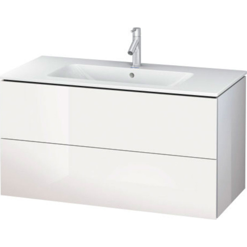 Duravit L-Cube vaskeskab med 2 skuffer. 1020 x 481 mm. Hvid højglans. Passer til vask 635412000