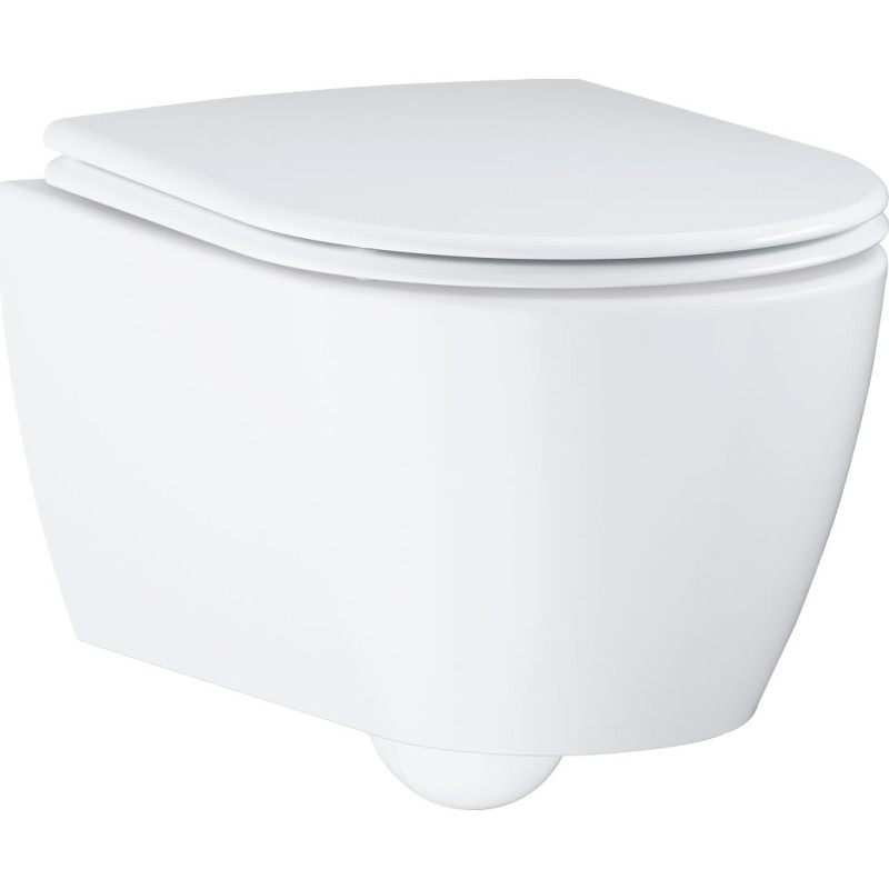Grohe Essence v&auml;ggh&auml;ngd toalett, utan spolkant, reng&ouml;ringsv&auml;nlig, vit