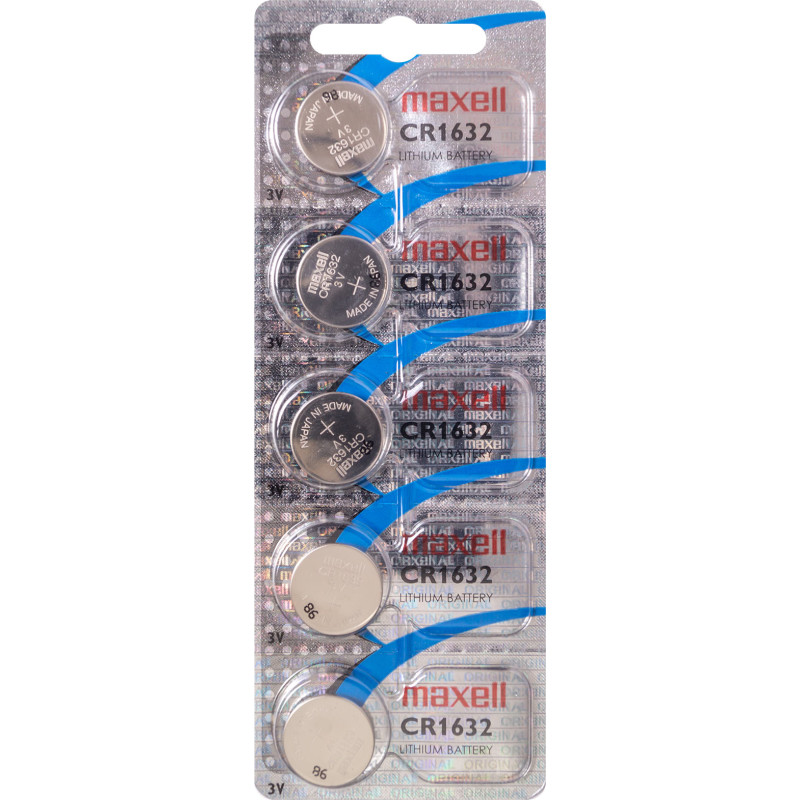 Maxell CR1632 batterier, 5 stk.