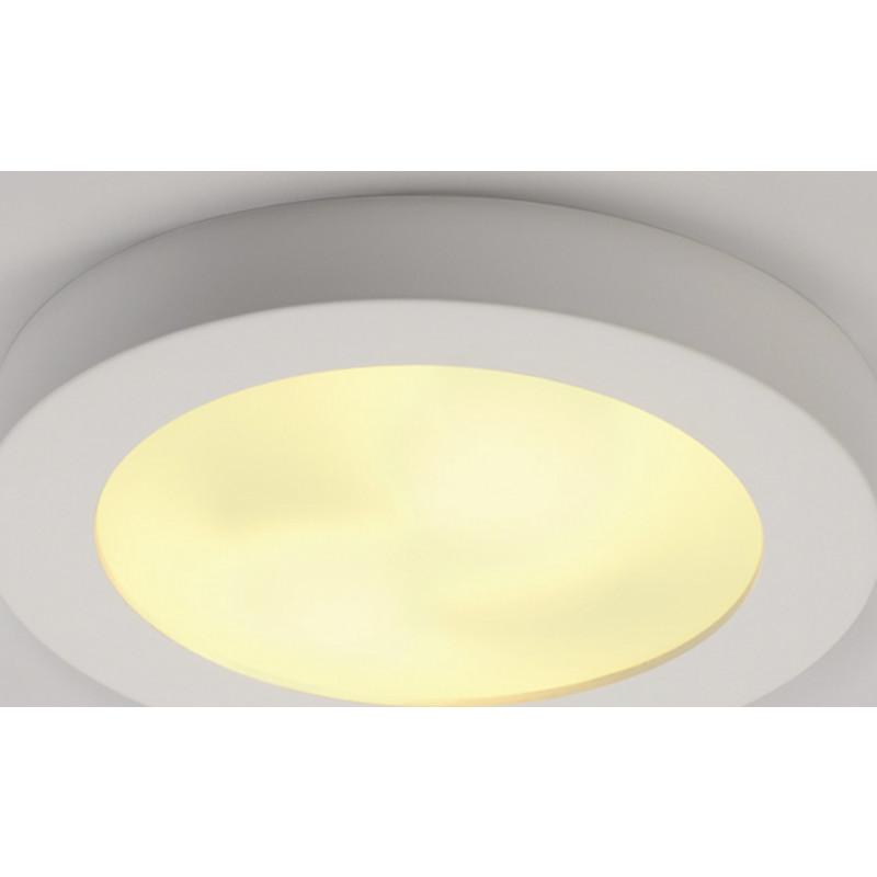 PLASTRA 105 taklampa, E27, rund, max. 15W, vit