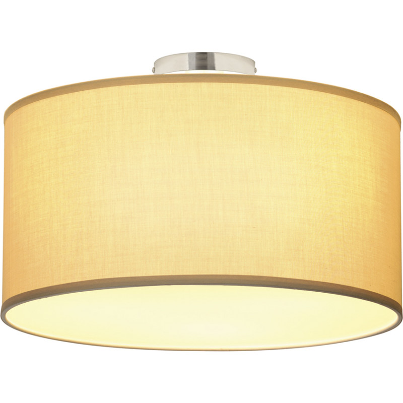 SOPRANO Taklampa, rund, beige tyg, E27, max. 3x 60W