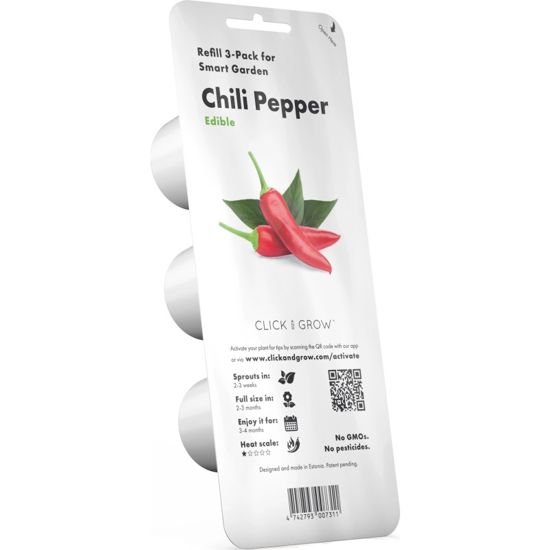 Click and Grow Røde chili peber, 3-pak