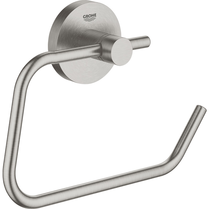 Grohe Essentials toiletrulleh. - Toiletpapirholder uden låg, Supersteel 40689DC1