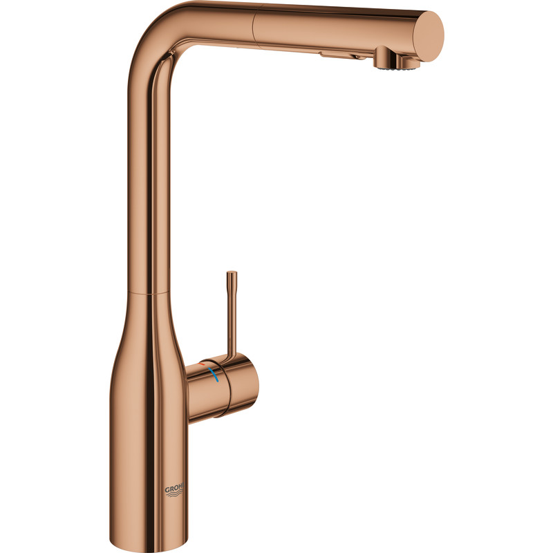 Grohe Essence k&ouml;ksblandare, utdragbar pip, koppar