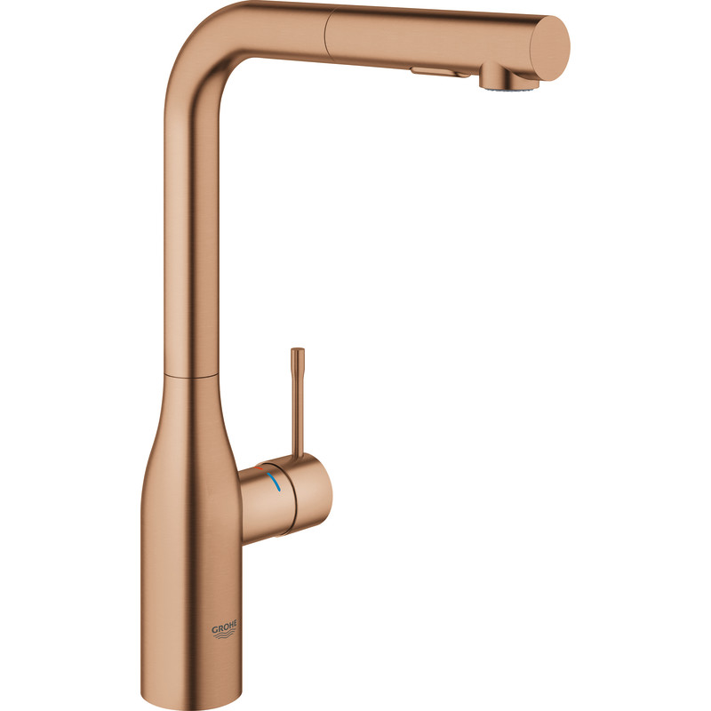Grohe Essence k&ouml;ksblandare, utdragbar pip, borstad koppar