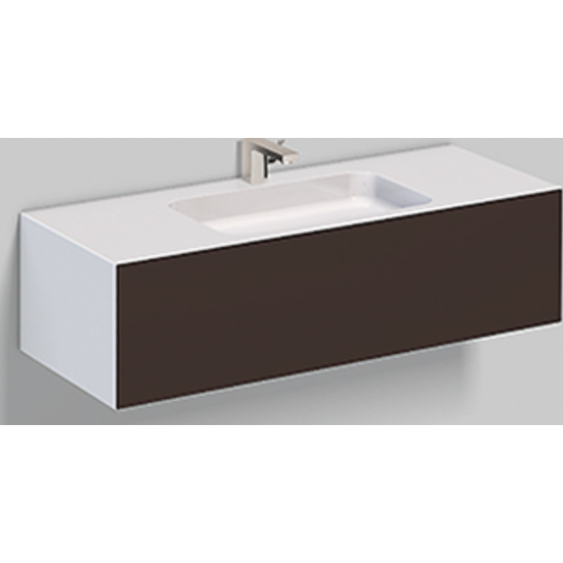 Laufen WP Folio 5 møbelpakke, 125,4x50 cm, brun
