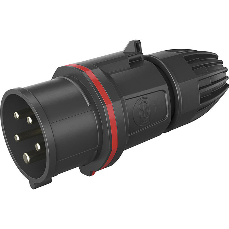 CEE stikprop Neo, 16A, 5P, 400V, rd, 6H, med skrueklemme, IP54 - Walther