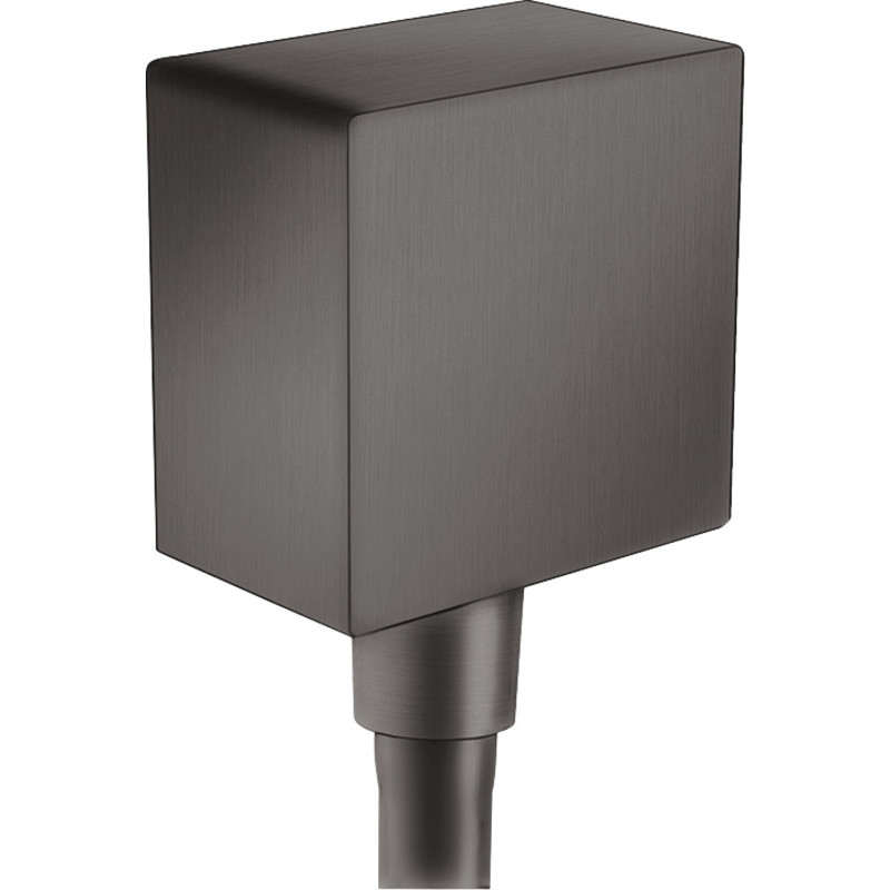 hansGrohe FixFit Square slangeudtag, børstet sort krom