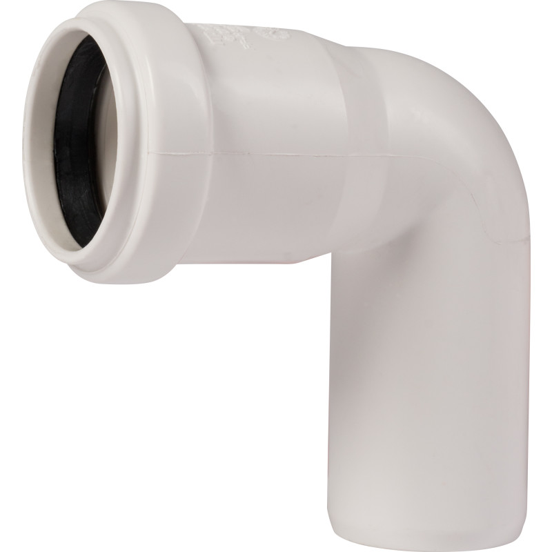 Ostendorf avloppsböj, 90°, Ø40 mm, plast, vit